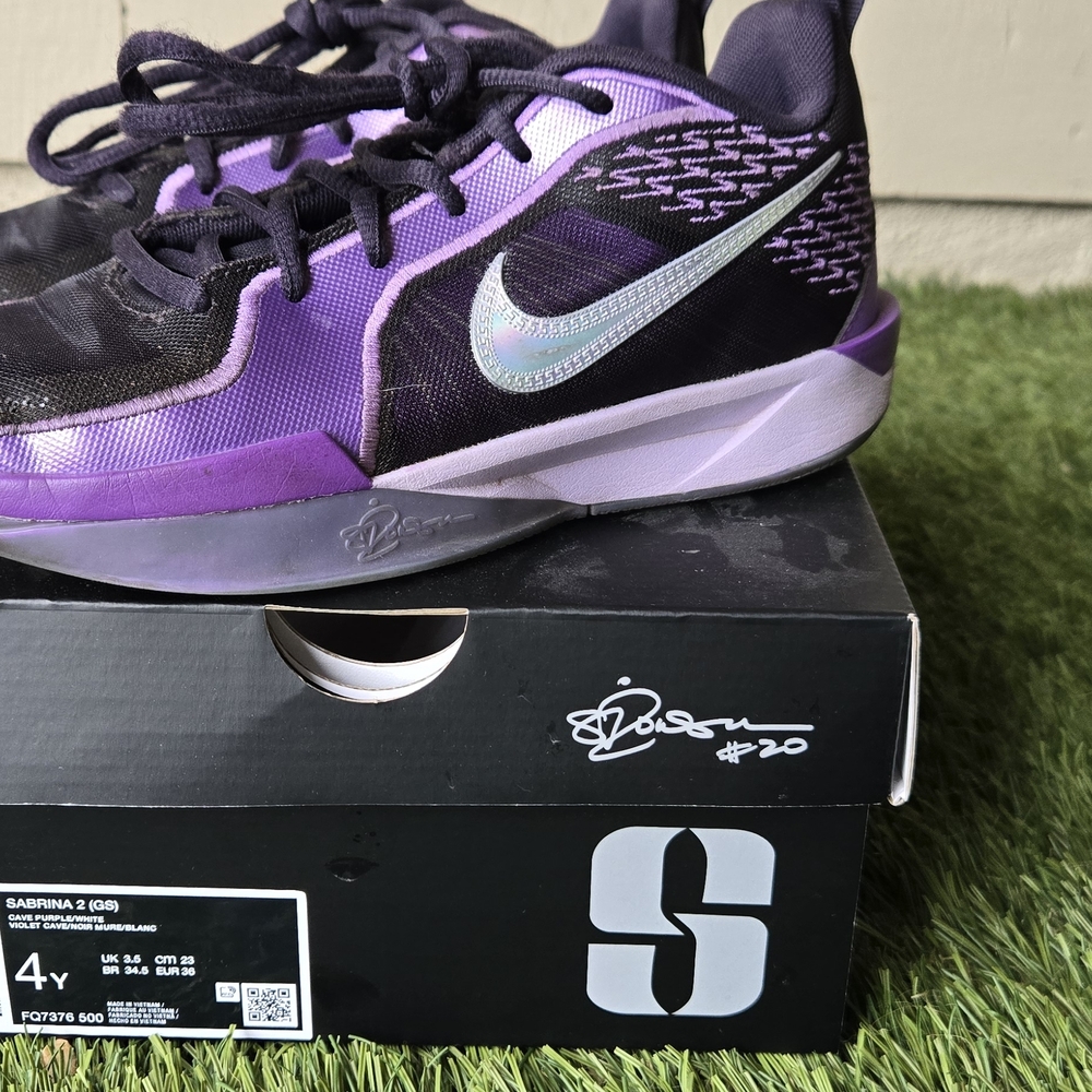Nike Purple and Black Basketball Shoes